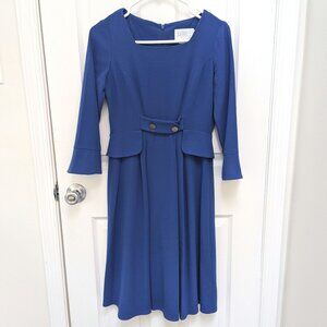 Seraphine royal blue stretch maternity dress